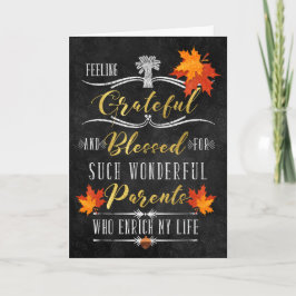 för Höstkrita för överordnad Thanksgiving Blessing Helgkort