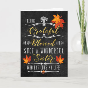 för Höstkrita för Thanksgiving av syster Blessings Helgkort