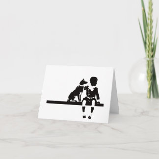 För hundbarn för vintage djurt grafiskt djärvt för kort