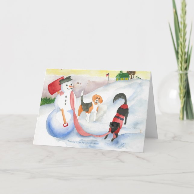 För hundhälsning för ny hund gammalt kort (Framsida)