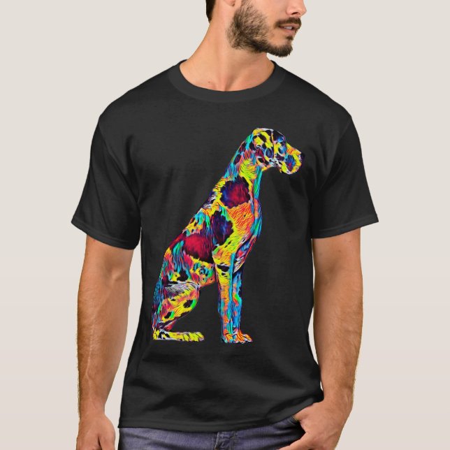 För hundhusdjur för great dane förkroppsligar den t shirt (Framsida)