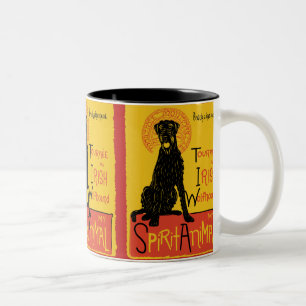 För hundkaffe för irländsk Wolfhound gullig mug Två-Tonad Mugg