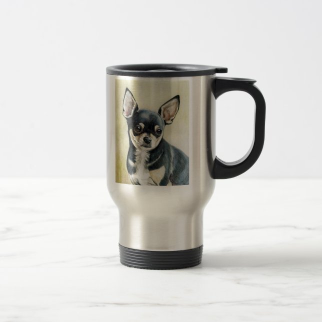 För hundkonst för Chihuahua original- travel mug Resemugg (Höger)