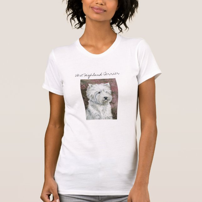 För hundkonst "för västra höglands- Terrier" Tee (Framsida)