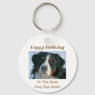 För hundpappa för grattis på födelsedagen bäs nyckelring