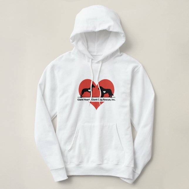För hundrädding för jätte- hjärtor jätte- logotyp tee shirt (Design framsida)