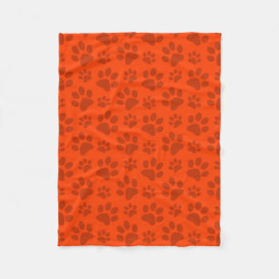 För hundtass för neon orange tryck fleecefilt