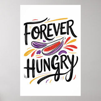 För Hungrig typografi Poster