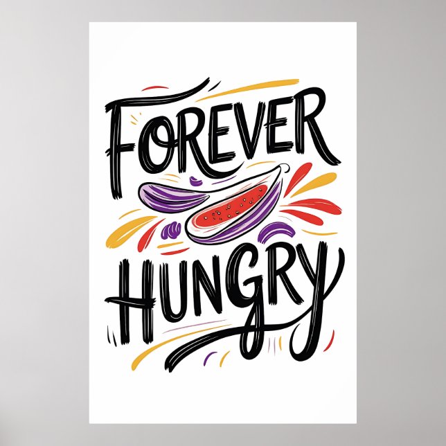 För Hungrig typografi Poster (Framsidan)