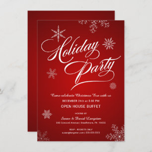 För husbuffé för julafton öppet party inbjudningar