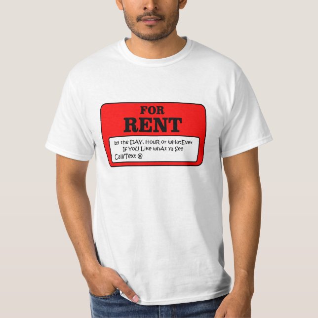 För hyra t shirt (Framsida)