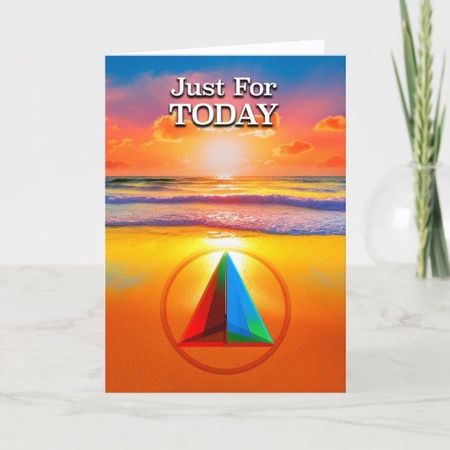 För i DAG: A Slogan Beach at Sunrise Card Kort (Framsida)