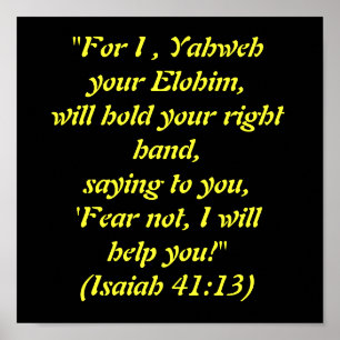 "För I, Yahweh ska din Elohim, hållen din ri… Poster