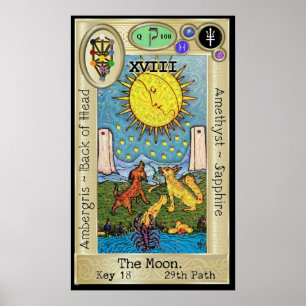 ~ för Ifdawn Deepdream Tarot nyckel 18 månen Poster