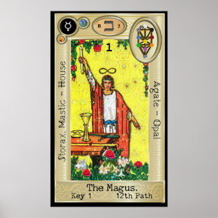 ~ för Ifdawn Deepdream Tarot nyckel 1 magusen Poster