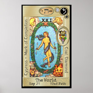 ~ för Ifdawn Deepdream Tarot nyckel 21 världen Poster