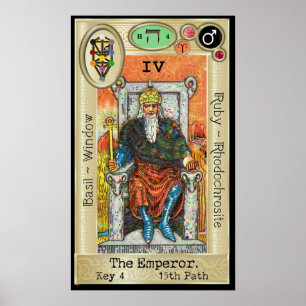 ~ för Ifdawn Deepdream Tarot nyckel 4 kejsaren Poster