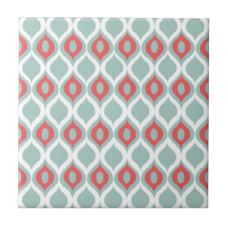 För Ikat för korall och för Mint geometriskt Kakelplatta