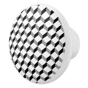 För illusionkub för modern svart vit optiska knopp