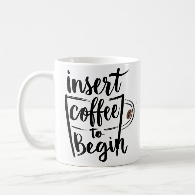 för in kaffe för att börja kaffemugg (Vänster)