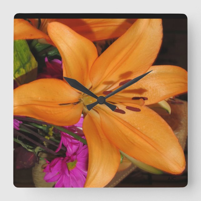 För in naturens skönhet inomhus fyrkantig klocka (Framsida)