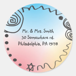 För inbjudansvar för Jazzy musikalisk pub bat Runt Klistermärke