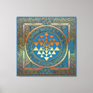 För Indien för meditation för kanfasSriYantra Y Canvastryck