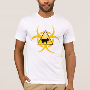 För influensaBiohazard för Swine H1N1 T-tröja T Shirt