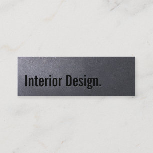 För inredingsdesignkortkort för kol svart mini visitkort