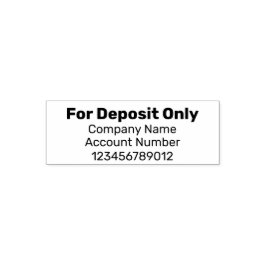 För insättning endast företag Namn och kontonummer Självfärgande Stämpel