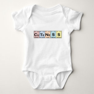 För inslagbebis för CuTeNeSS periodisk romper Tee Shirt