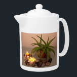 För inspirera fridfullt foto Buddha för lycka<br><div class="desc">Den keramiska tekannadesignen för vit presenterar mitt fotograferar av en aloeväxt i en terra - cottaplanteren med slätar flodstenar och två låg nivåbränningstearinljus. Det Buddha citationstecknet är ett inspirera hänvisar till till lyckan. Fyll in din text, ta bort texten eller klicka skräddarsy för att välja en stilsortsstil, att storleksanpassa, och...</div>
