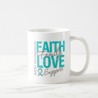 För inspirera Ovarian cancer sloganCollage för Kaffemugg