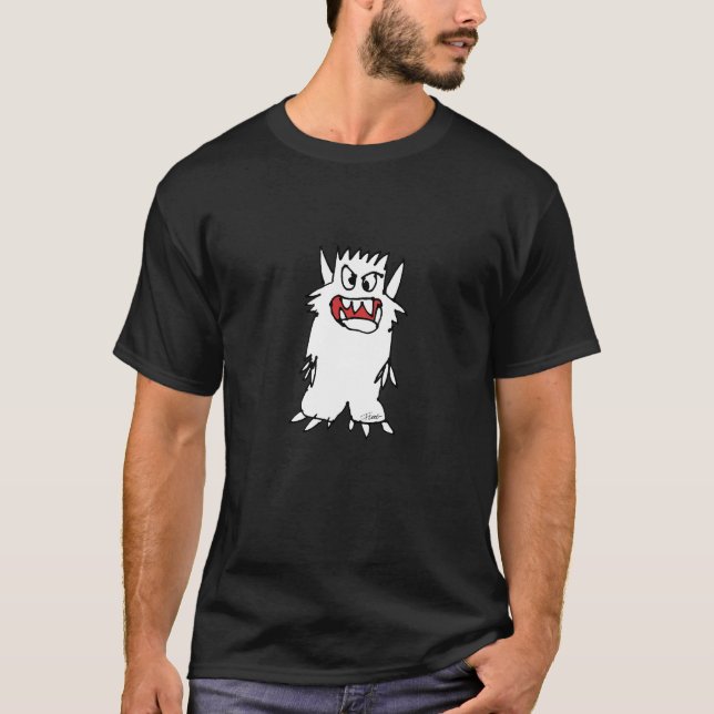För inställningsvart T för tecknad gigantisk Shirt (Framsida)