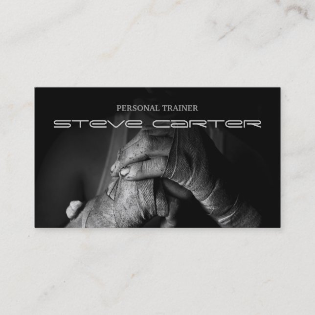 För instruktörlagledare för boxning yrkesmässigt visitkort (Framsida)