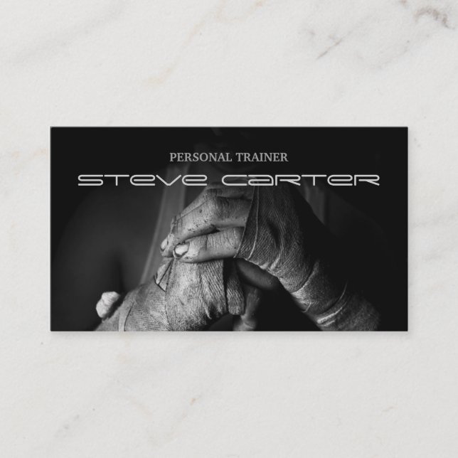 För instruktörlagledare för boxning yrkesmässigt visitkort (Framsida)