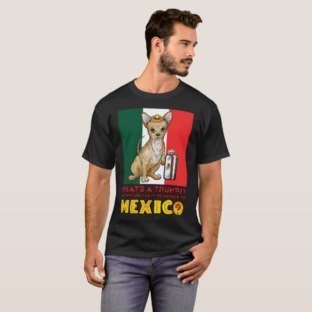 För invandringutslagsplats för trumf mexicansk tee (Hel framsida)