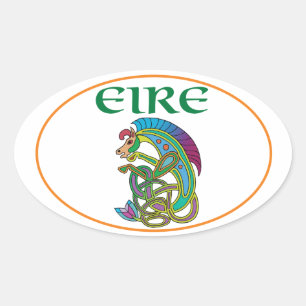 För Irland för Euro oval klistermärke bil
