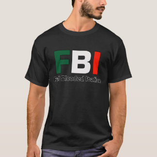 För italienaresvart för FBI fullt ge första T Shirt
