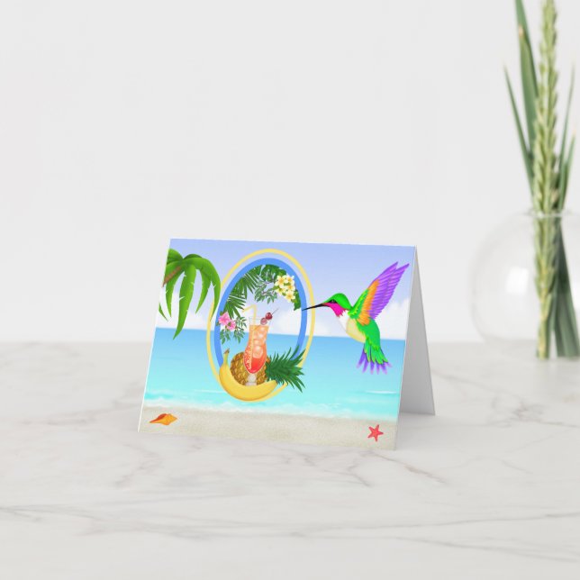 För J - kort för paradis för strand #3 tomt (Framsida)