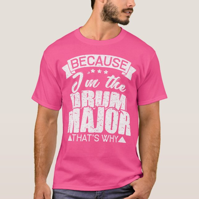 För jag är Drum Major Shirt Funny Marching Ba T (Framsida)