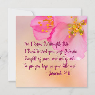 För jag känner till den kristna Blommigten Tankar