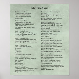 För jag var en mammaaffisch poster