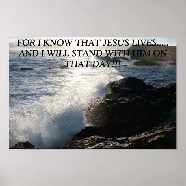 FÖR JAG VET ATT JESUS BOR.. RELIGIÖSA POSTER (Framsidan)