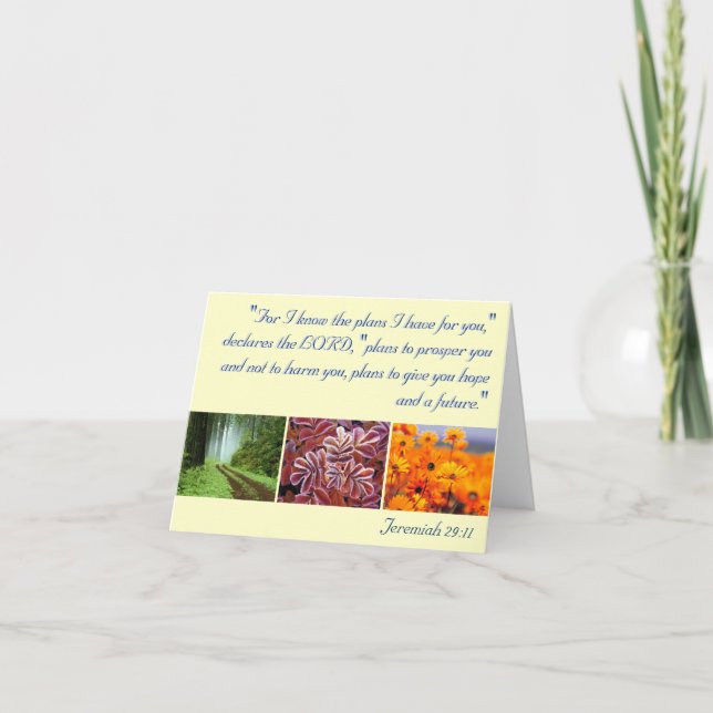 För jag vet planerna.. kort (Framsida)