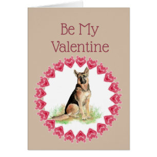 För jag Woof Kärlek Du German Shepherd Valentine Hälsningskort