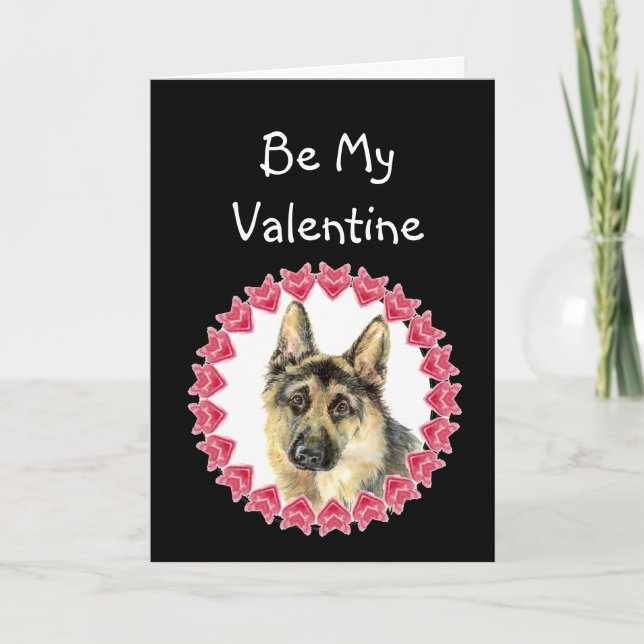 För jag Woof Kärlek Du German Shepherd Valentine Helgkort (Framsida)