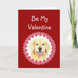 För jag Woof Kärlek du Golden Retriever Valentine Helgkort