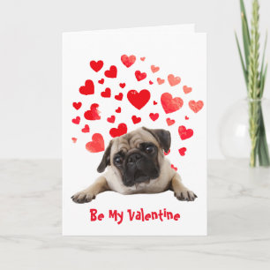 För jag Woof Kärlek du Pug Hund Valentine Helgkort