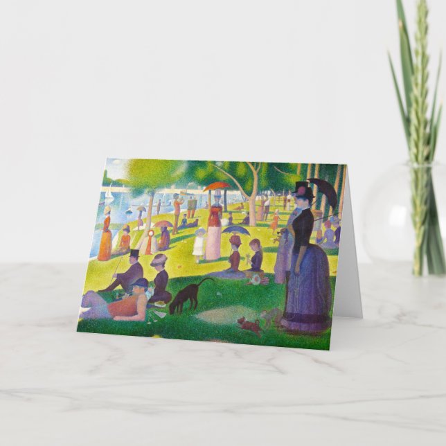 För Jatte för Seurat La stort kort hälsning (Framsida)